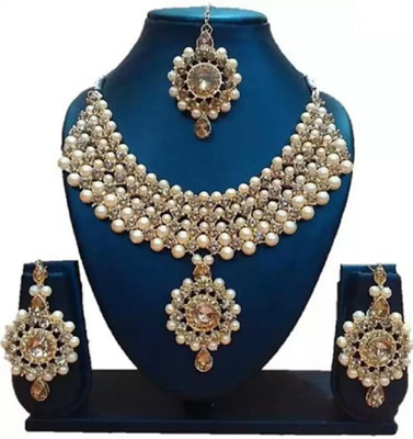SHIV TRADITIONALS Alloy Gold-plated Gold Jewellery Set(Pack of 1)