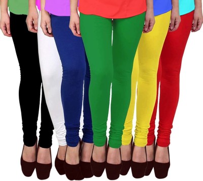 ASA Churidar  Western Wear Legging(Black, White, Blue, Green, Yellow, Red, Solid)