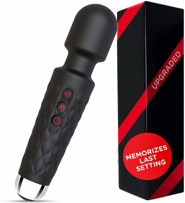 nilkanth Full Body Magic Waterproof Wand Massager, Mini Handheld Rechargeable Neck Shoulder Back Body Massage with 8 Powerful Speeds&20 Pulsating Patterns for Sports Recovery & Muscle Aches Massager(Black)