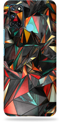OggyBaba Realme 7 Mobile Skin(( Blue Polygon With Gloss Finish ))