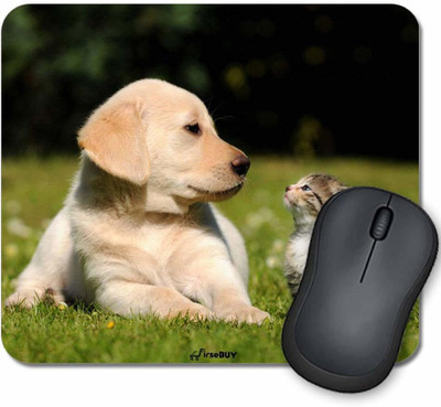 FirseBUY Cute Puppy Printed Non-Slip Skid Resistant Surface Rubber Mouse Pad - (Multicolor) Mousepad(Multicolor)