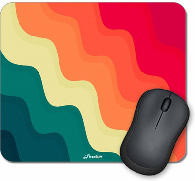 FirseBUY Colorful Printed Non-Slip Skid Resistant Surface Rubber Mouse Pad - (Multicolor) Non Slip Base Mousepad(Multicolor)