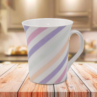 Kookee Diagonal Lines Ceramic Coffee Mug(325 ml)
