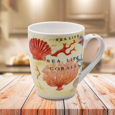 Kookee SeaLife Print Ceramic Coffee Mug(325 ml)