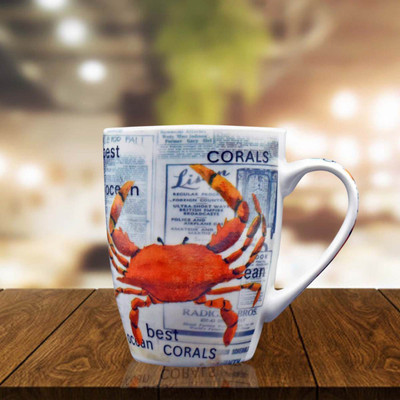 Kookee Crab Print Ceramic Coffee Mug(325 ml)