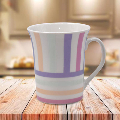 Kookee Line Print Ceramic Coffee Mug(325 ml)