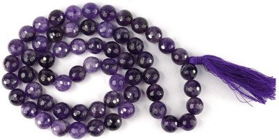 CRYSTU Amethyst Natural Crystal stone Round Bead 12 mm DC Mala/Necklace For Unisex Beads, Amethyst, Crystal Stone Chain