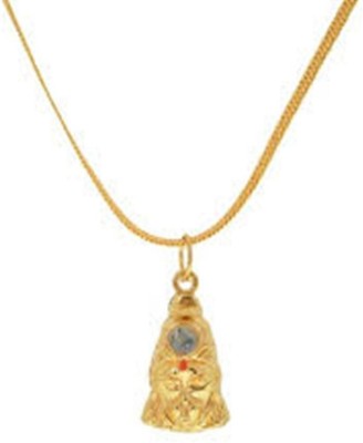 Creative Terry Shree Hanuman Chalisa Yantra Locket / pendant with gold plated chain Hanuman Kavach Yantra for Men and Women Brass Yantra Gold-plated Brass Locket