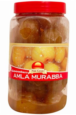 Sun Grow Premium Qulaity Homemade Organic Amla Murabba Gooseberry (Ingredient: Fenugreek, Clove, Elam, Crystals, Honey, Cardamom, Elichie) (1 Kg) Amla Murabba(1 kg)