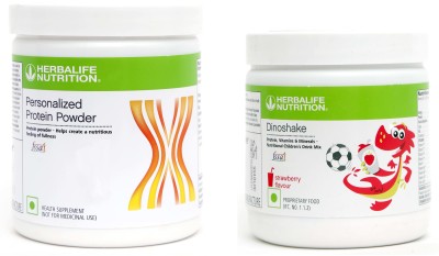 Herbalife Nutrition Protein Powder 200G With Dinoshake Kids Drink Mix - Strawberry Flavor Plant-Based Protein(400 g, Strawberry)