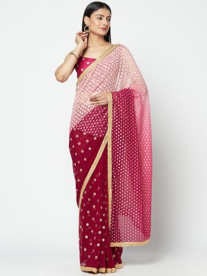 Arvika Embellished Bollywood Georgette Saree(Magenta)