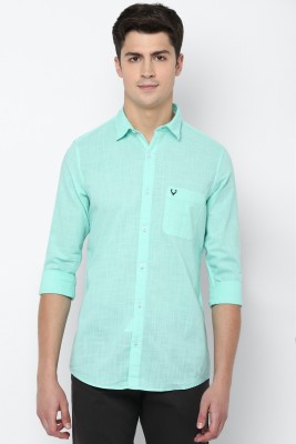 Allen Solly Men Solid Casual Light Green Shirt