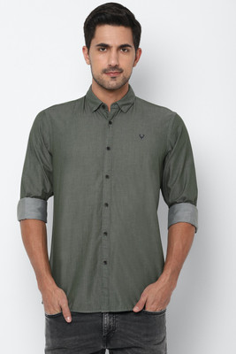 Allen Solly Men Solid Casual Green Shirt