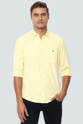 LOUIS PHILIPPE Men Solid Casual Yellow Shirt