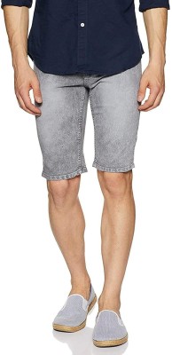 BEN MARTIN Solid Men Denim Grey Denim Shorts