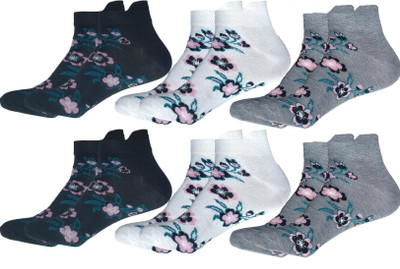 Cotson Women Floral Print Ankle Length(Pack of 6)