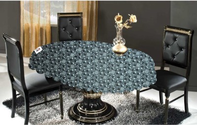 AAVYA UNIQUE FASHION Printed 4 Seater Table Cover(Grey,Silver, PVC)