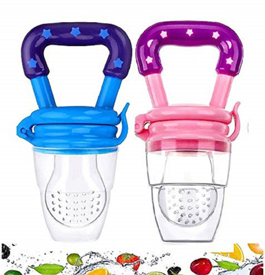 Maasharda Silicone Baby fruit Feeder/BPA Free/Food Feeder/Silicone Food Nibbler/ Feeder (Multiple) Pack of 2 Feeder(Multicolor)