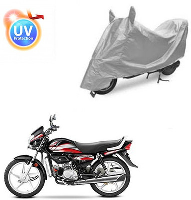 saanvi Two Wheeler Cover for Hero(CD deluxe, Silver)