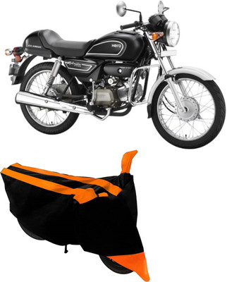 Hynak Two Wheeler Cover for Hero(Splendor Pro Classic, Orange, Black)