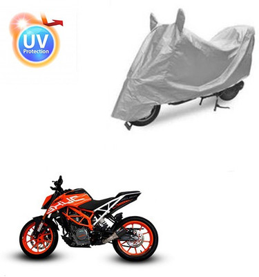 Feel heaven Two Wheeler Cover for KTM(Duke 390, Silver)