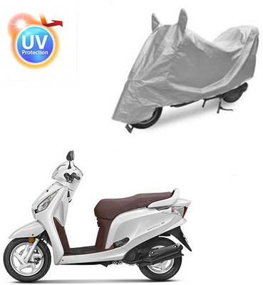 saanvi Two Wheeler Cover for Honda(Aviator, Silver)