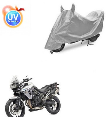 Atulit enterprises Two Wheeler Cover for Triumph(Tiger 800 XR, Silver)