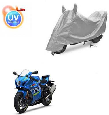 Atulit enterprises Two Wheeler Cover for Suzuki(GSX, Silver)