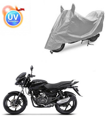 saanvi Two Wheeler Cover for Bajaj(Pulsar 150, Silver)