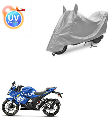 Atulit enterprises Two Wheeler Cover for Suzuki(Gixxer SF, Silver)