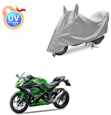 Atulit enterprises Two Wheeler Cover for Kawasaki(Ninja 300, Silver)