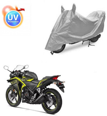 Feel heaven Two Wheeler Cover for Honda(CBR 250R, Silver)