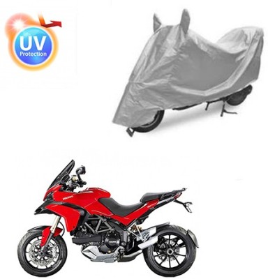 saanvi Two Wheeler Cover for Ducati(Multistrada, Silver)