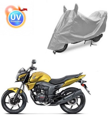 Feel heaven Two Wheeler Cover for Honda(CB Trigger, Silver)