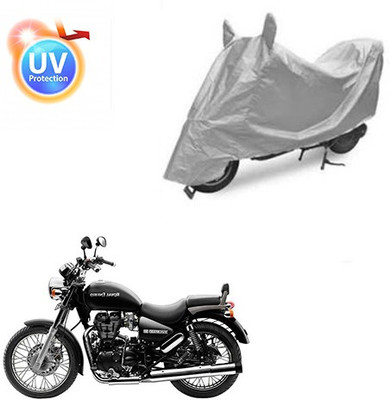 saanvi Two Wheeler Cover for Royal Enfield(Thunderbird 500, Silver)