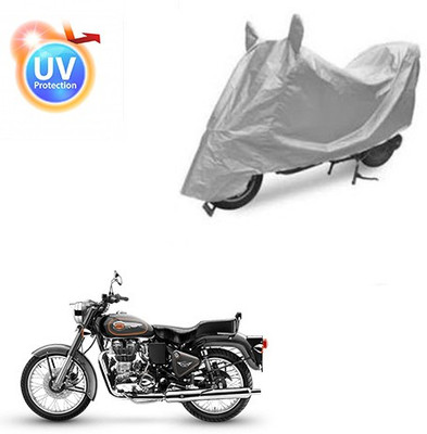 Feel heaven Two Wheeler Cover for Royal Enfield(Bullet 500, Silver)