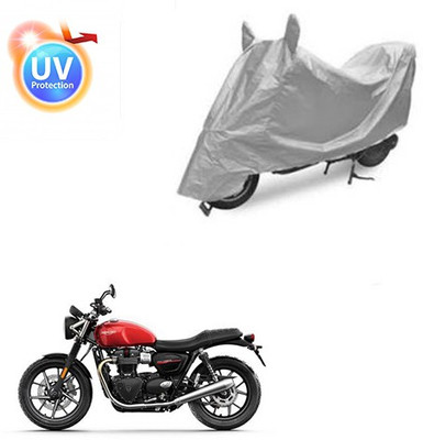 Atulit enterprises Two Wheeler Cover for Triumph(Twin spark, Silver)