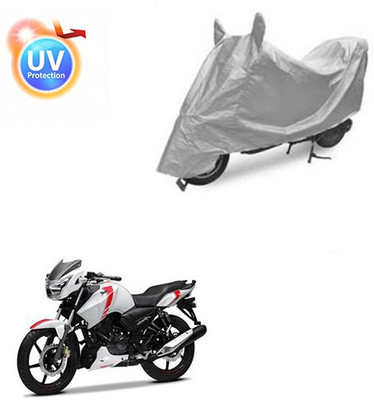 Atulit enterprises Two Wheeler Cover for TVS(Apache RTR 160, Silver)