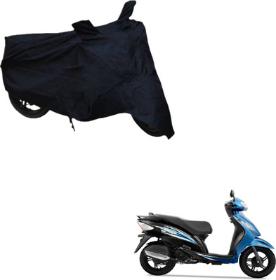 THE REAL ARV Two Wheeler Cover for TVS(Wego, Black)