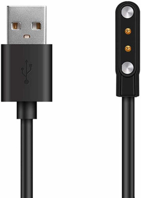 IMMUTABLE Magnetic Charging Cable 4 m 2 Pin Magnetic Replacement Charging Cable W26(Compatible with W-26 SMART WATCH, Black, One Cable)