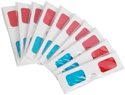 Geek Lab Anaglyph 3D Paper Glass 10 pcs. Video Glasses(Multicolor)