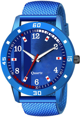 SPINOZA Exclusive blue color dial watch analog watch for boys Mesh strap watch for boys Analog Watch  - For Boys