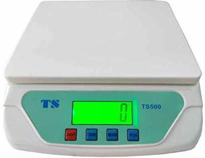Kruzzan Compact Scale With Backlight TS-500v 25 kg with Adaptor Digital Multi-Purpose Kitchen Weighing Scale Weighing Scale(sky, White)