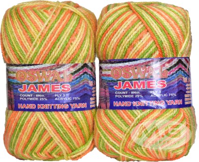 Simi Enterprise Oswal James Knitting Yarn Wool, Carrot Ball 500 gm Best Used with Knitting Needles, Crochet Needles Wool Yarn for Knitting. By Oswa O SM-PP