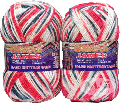 Simi Enterprise Oswal James Knitting Yarn Wool, Red Ball 700 gm Best Used with Knitting Needles, Crochet Needles Wool Yarn for Knitting. By Oswa M SM-NN