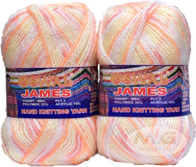 Simi Enterprise Oswal James Knitting Yarn Wool, Butter Cream Ball 700 gm Best Used with Knitting Needles, Crochet Needles Wool Yarn for Knitting. By Oswa K SM-L