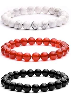 Aahana Gems Stone Beads Bracelet Set(Pack of 3)