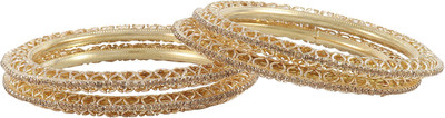 NMII Metal Zircon Bangle Set(Pack of 4)