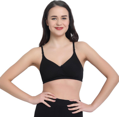 V Star ISA Women Full Coverage Non Padded Bra(Black)