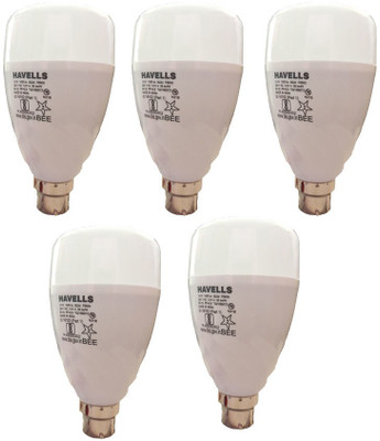 HAVELLS 15 W Basic Decorative B22 LED Bulb(White, Pack of 5)